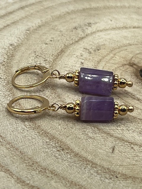 Boucles d'Oreilles Levigata Amethyste