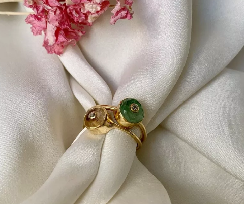 Bague Lueur dorée Citrine et Diamant