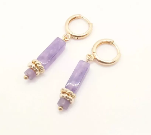 Boucles d’oreilles Lavanda – Améthyste naturelle