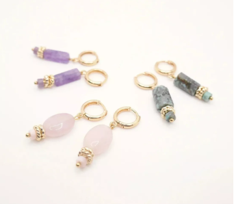 Boucles d’oreilles Lavanda – Améthyste naturelle