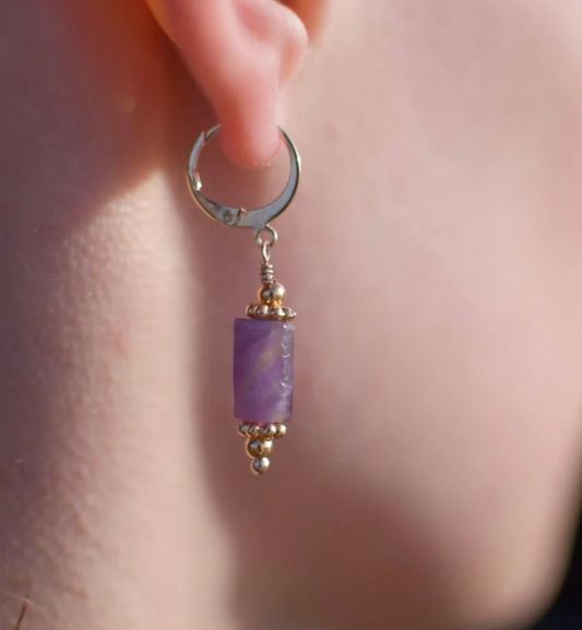 Boucles d'Oreilles Levigata Amethyste