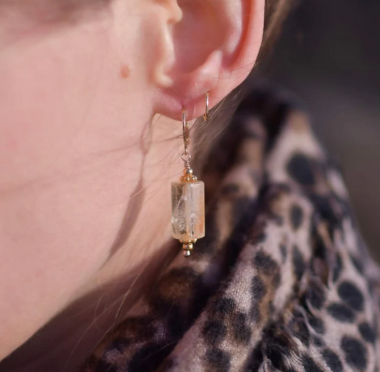 Boucles d'Oreilles Citrine