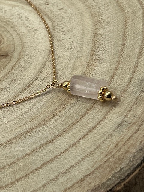 Collier Levigata Quartz Rose