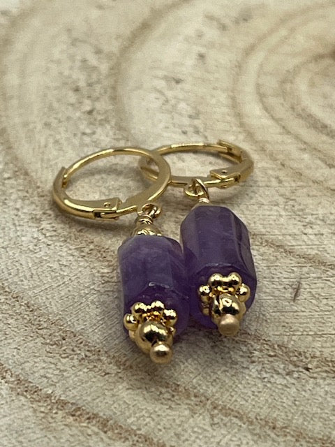 Boucles d'Oreilles Levigata Amethyste