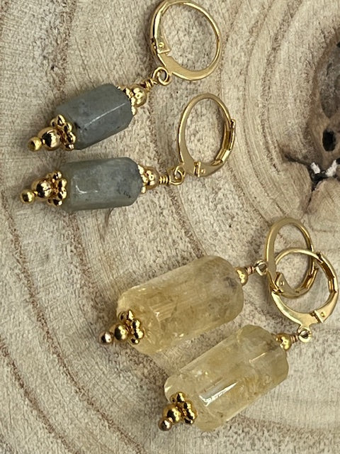 Boucles d'Oreilles Citrine