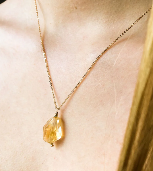 Collier Citrine dorée