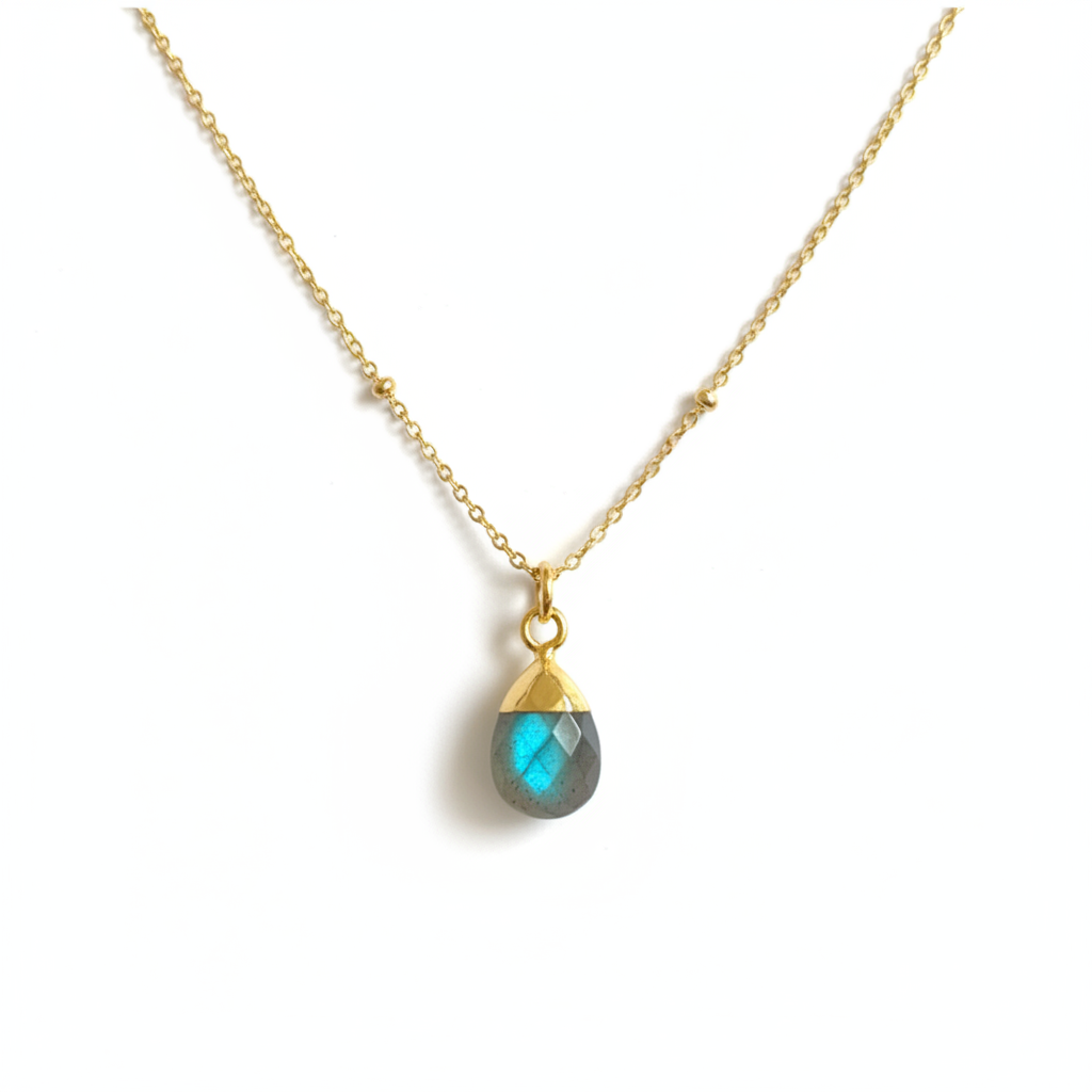 Collier Lueur de labradorite — fond blanc