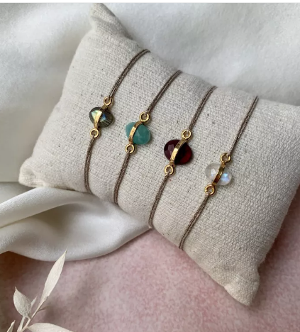 BRACELET MARTIA LABRADORITE BLANCHE